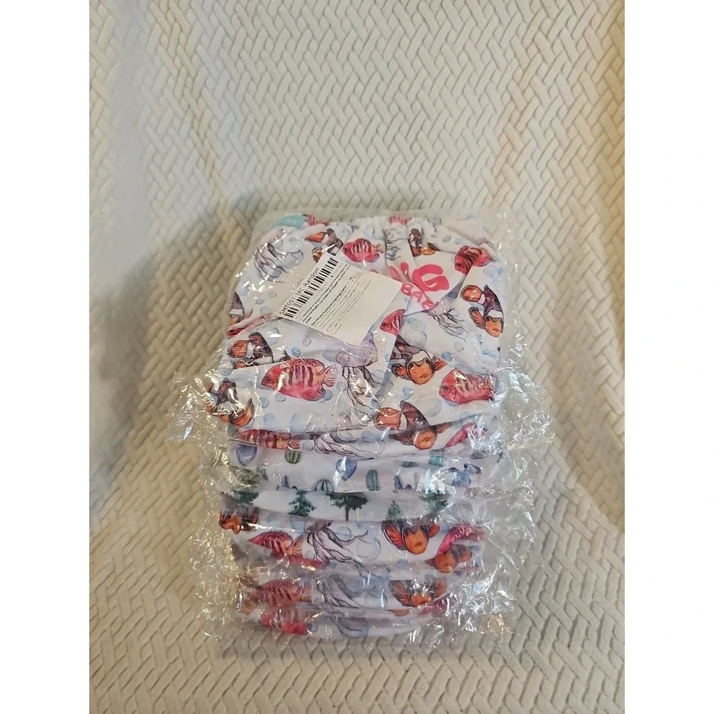HappyFlute 8 Newborn Baby Cloth Pocket Diapers‎ Adjustable Reusable for Baby